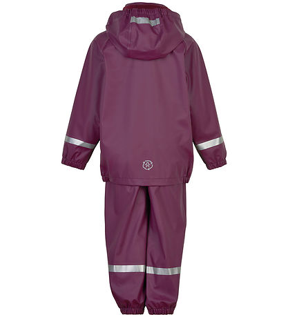 Color Kids Regnföt M. axlaböndum - PU - Plum Kaspíahaf