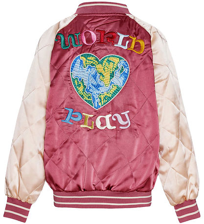 Molo Bomberjacke - Haru - Dark Rose/Creme m. Strickerei