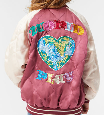 Molo Bomberjacke - Haru - Dark Rose/Creme m. Strickerei