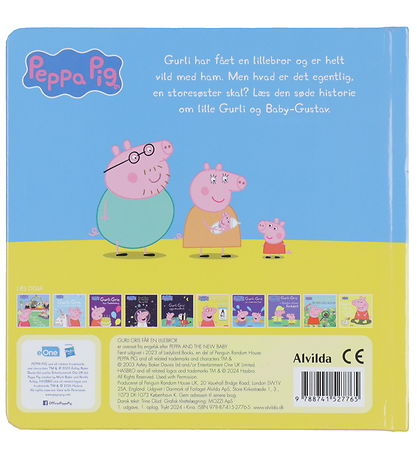 Alvilda Book - Peppa Pig gets a Little Brother - Danish