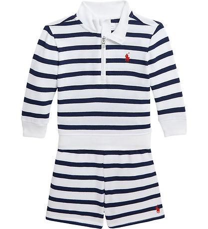 Polo Ralph Lauren Bluse/Shorts - Weiß/Navy Gestreift