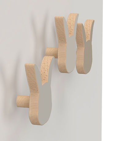 Cam Cam WoodWall Hooks - 3-Pack - 9.6x10x6.5 cm - Rabbit