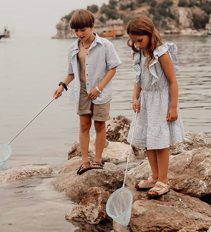 Follow the Duck Net - Telescopic Net - Dusty Blue