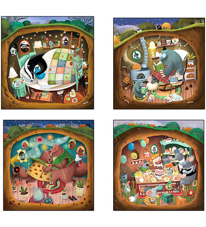 Educa Jigsaw Puzzle - 4 Different - Forest Tales