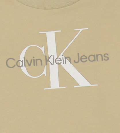 Calvin Klein Bluse - Monogramm - Pale Khaki