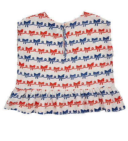 Bobo Choses Stuttermabolur - borði Bow - Offwhite