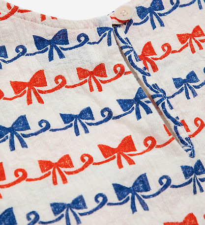 Bobo Choses Stuttermabolur - borði Bow - Offwhite