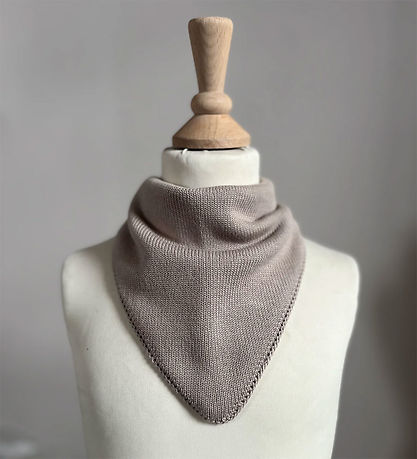 Pine Cone Teething Bib - Knitted - Leo - 36.5x22 cm - Beige