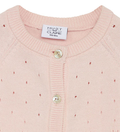 Hust and Claire Cardigan - Gebreid - Cillja - IJzig Roze m. Poin