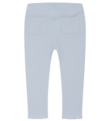 Hust and Claire Leggings - Rib - Le - Blue Flax w. Bow