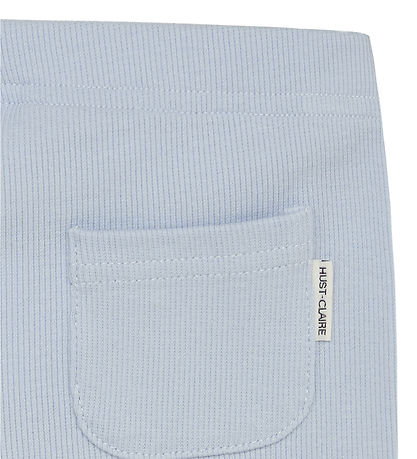Hust and Claire Leggings - Rib - Le - Blue Flax w. Bow