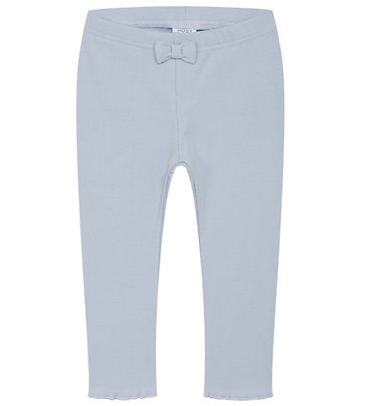 Hust and Claire Leggings - Rib - Le - Blue Flax w. Bow