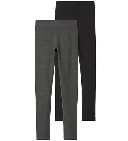 Name It Leggings - Noos - 2er-Pack - NkfVivian - Dark Grey Melan