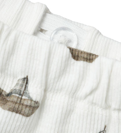 Lil' Atelier Trousers - Rib - NbmGavo - Coconut Milk/Boat