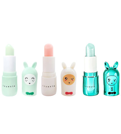 Inuwet Lip balms - 3-Pack - Seashell - Cotton Candy/Apple/Cupca