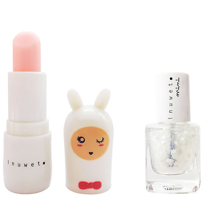 Inuwet Leplepomade/Neglelakk - Cotton Candy/Stars - Hvit