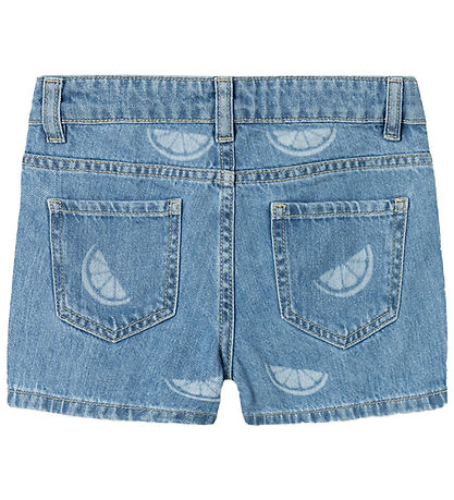 Name It Stuttbuxur - NkfRose - Denim Blue/CITRUS