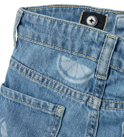 Name It Stuttbuxur - NkfRose - Denim Blue/CITRUS