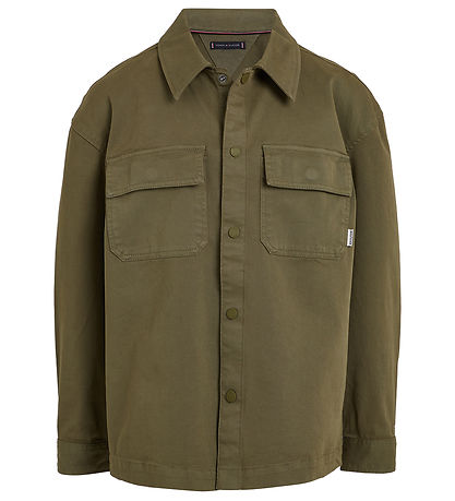 Tommy Hilfiger Skyrta - Utility yfirskyrta - Utility Olive