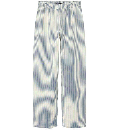 LMTD Trousers - NlfKaja - White Alyssum/Wild Wind Stripes