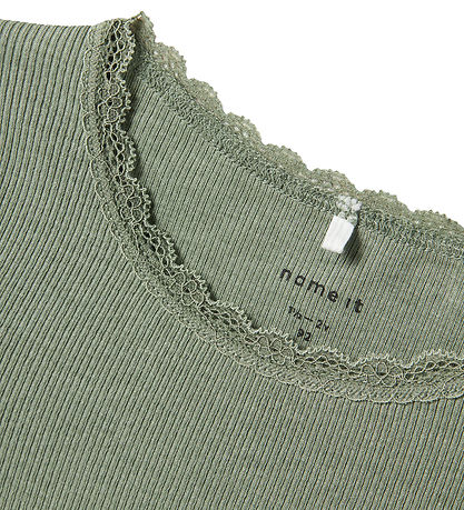 Name It Blouse - Noos - Rib - NmfKab - Lily Pad/Melange