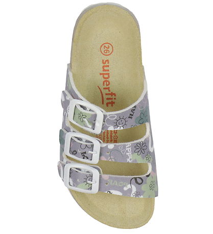 Superfit Sandals - Fussbett slipper - Purple w. Print