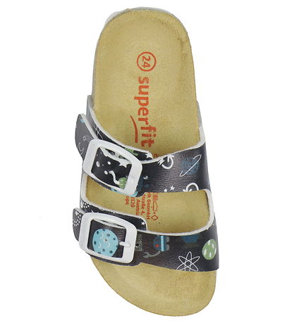 Superfit Sandals - Fussbett slipper - Navy w. Room theme