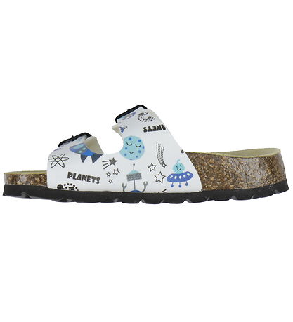 Superfit Sandalar - Fussbett inniskór - Hvítur/Blár M. Geimþema