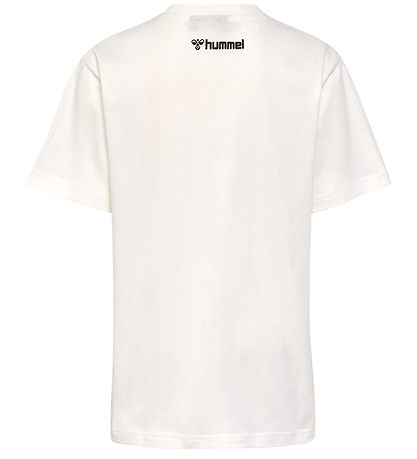 Hummel T-shirt - hmlRunner - Marshmallow w. Print
