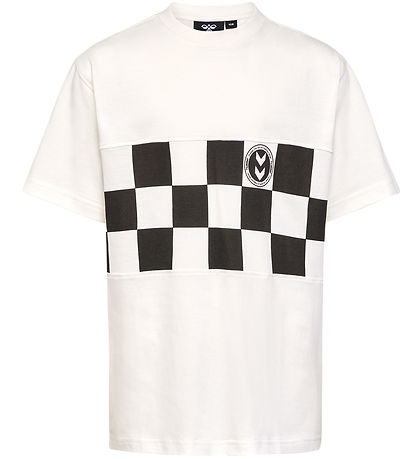 Hummel T-shirt - hmlRunner - Marshmallow w. Print