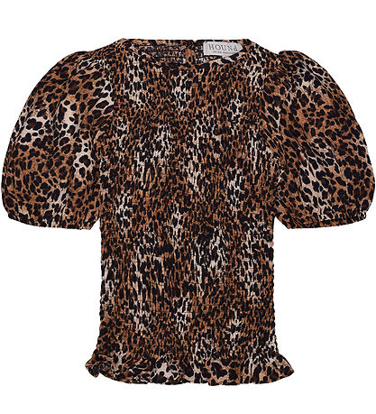 Hound Topp - Leopard - Svart/Beige/Brun