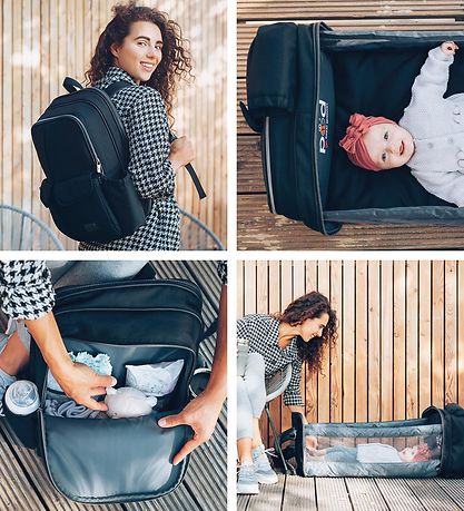 Bizzi Growin Changing Bag/Portable Bed - RucPOD Mini - Chelsea B