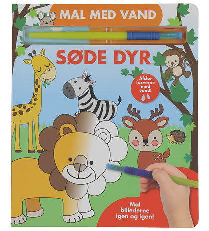 Alvilda Litabók - Mála með vatni - Sæt dýr