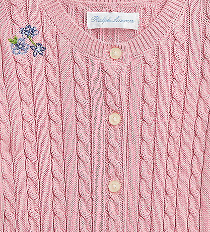 Polo Ralph Lauren Cardigan - Prjónað - Kitlað Bleikt M. Blóm