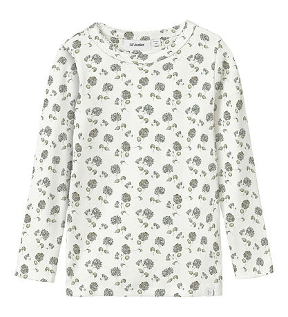 Lil' Atelier Blouse - Rib - NmfGavo - Coconut Milk/Blue Flower