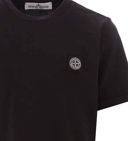 Stone Island Stuttermabolur - Svart