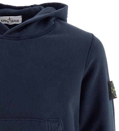 Navy blue stone island hoodie hotsell