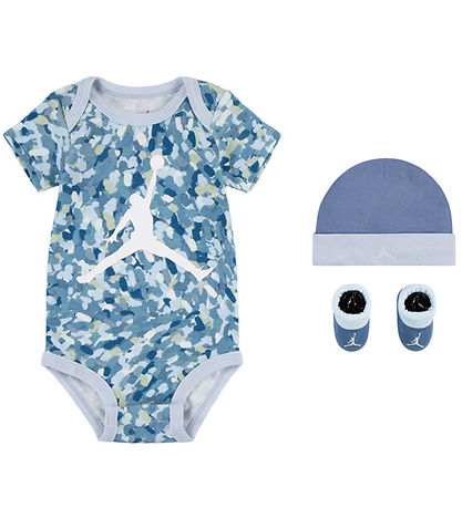 Jordan GeschenkBox - Krabbelschuhe/Mütze/Body k/æ - Work Blue