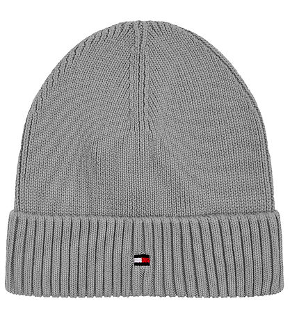 Tommy Hilfiger Beanie - Knitted - Small Flag - Light Grey Heathe