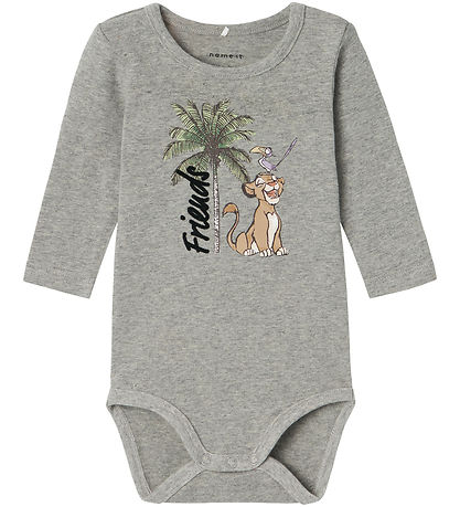 Name It Bodysuit L/æ - NbmJebbi Lion King - Grey Melange