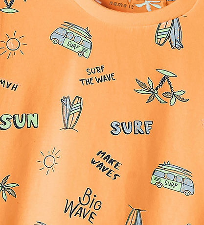Name It T-shirt - NmmPfasak - Orange Pop