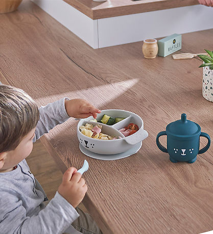Babymoov Geschirr-Set - 4 Teile - Learn'isy - Grün m. Print
