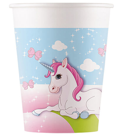 Decorata Party Cardboard mug - 8-Pack - 200 mL - Unicorn