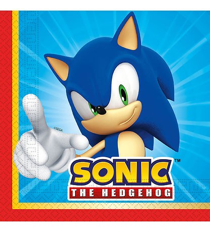 Decorata Party Servíettur - 20 pakki - 33x33 cm - Sonic Speed