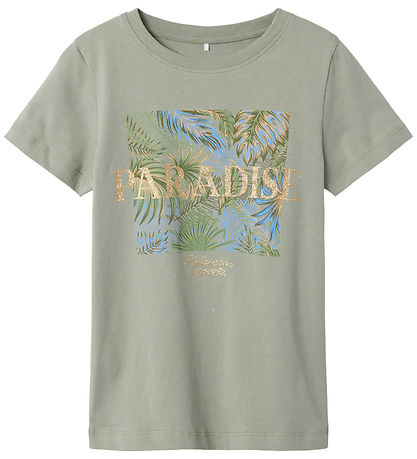 Name It T-shirt - NkfPfarina - Forest Fog w. Print