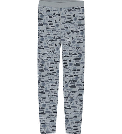 Hust and Claire Leggings - Wool/Bamboo - Laki - Blue Wind