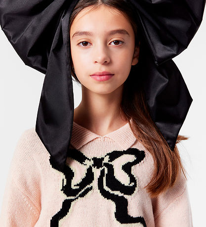 Molo Blouse - Knitted - Wool/Acrylic - Gerd - Petal Blush w. Bow