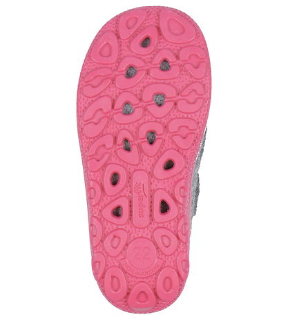 Superfit Slippers - Wool - Happy - Grey/Pink