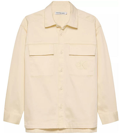 Calvin Klein Skyrta - Ofinn Pocket - Eftirglóandi