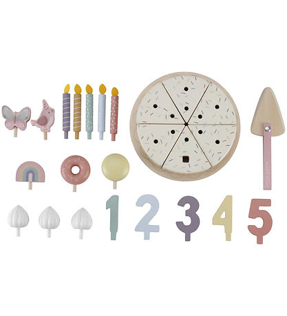 Little Dutch Birthday cake - 26 Parts - Wood - Pink